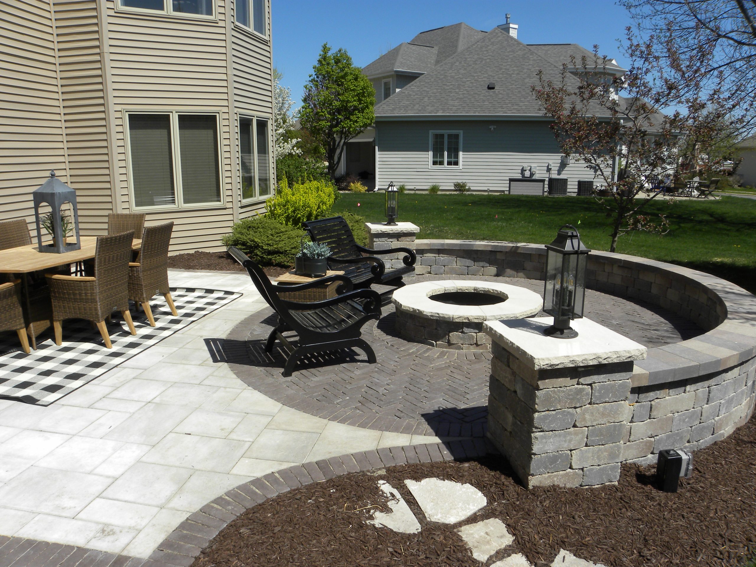 Outdoor Seating and Firepit Carrington Lawn & Landscape Middleton, WI