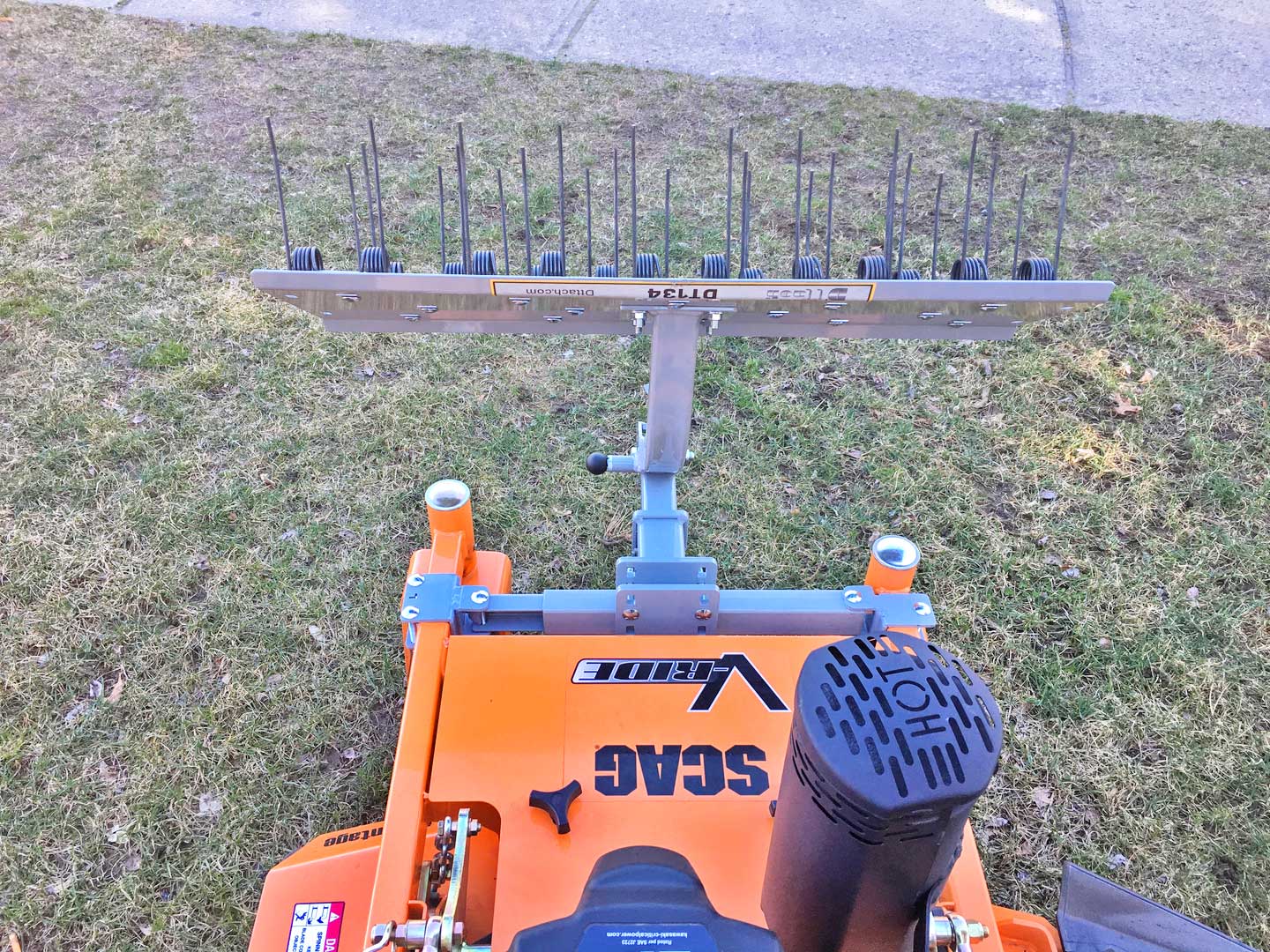 mower with a dethatcher attachment for lawn aeration in Middleton, WI