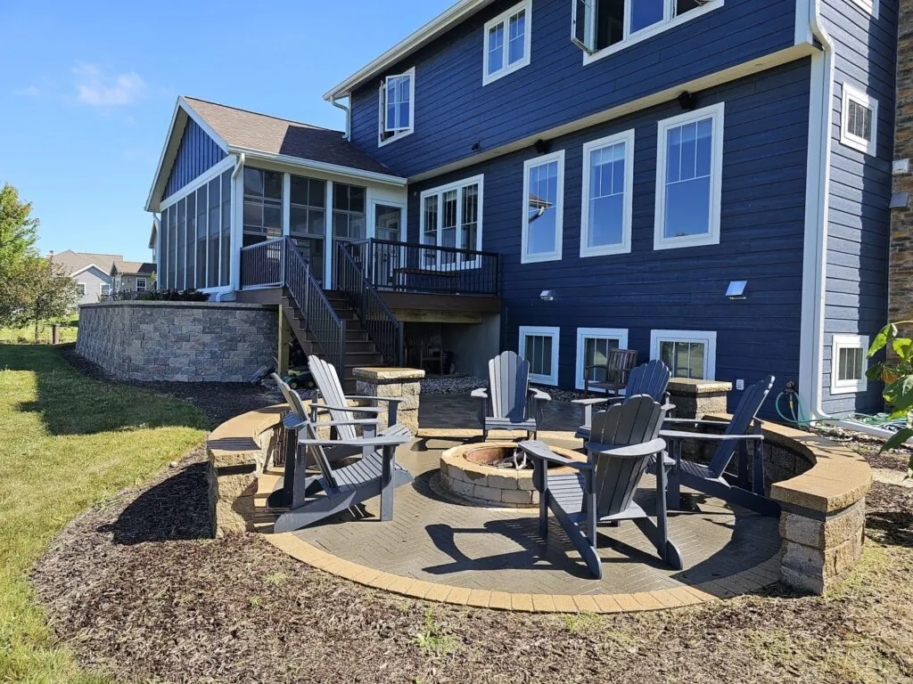 Fire Pit and Retaining Wall Carrington Lawn and Landscape Middleton, WI